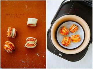 辣味花生小花卷的做法步骤5-6