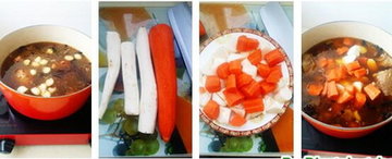 红焖羊腿山药锅步骤5-6