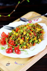 什锦肉末的做法