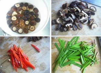 春韭炒香菇的做法