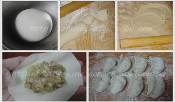 猪肉卷心菜煎饺步骤5-8