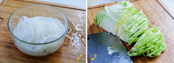 卷心菜炒粉丝步骤1-2