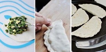 韭菜盒子的做法步骤7-9