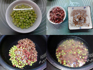 腊肉豌豆焖红米饭2