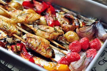 黑椒鸡翅烤蔬菜8