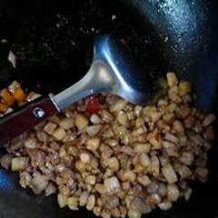 藕丁炒肉的做法图文步骤讲解4