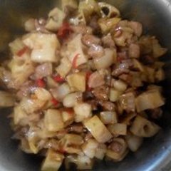 藕丁炒肉的做法图文步骤讲解8