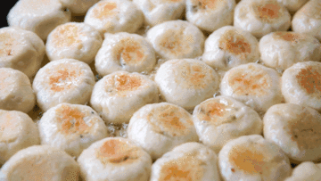 喝过“汽水”的包子，还没出锅，就能闻到香，金黄香脆！1