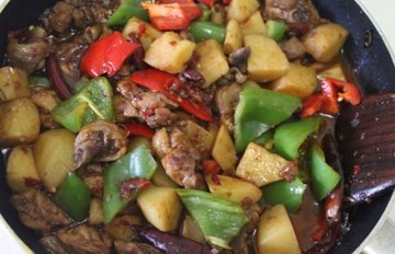 大盘鸡的家常做法8