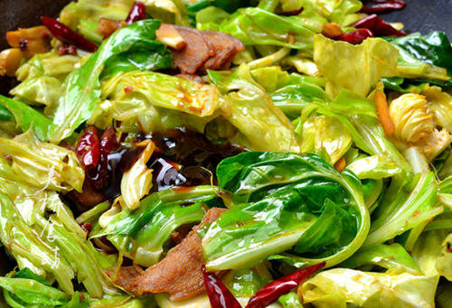 正宗干锅手撕包菜做法7