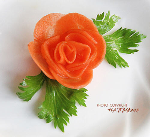 整合6种家常蔬菜摆盘花样图切法9