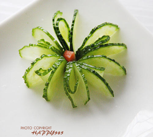 整合6种家常蔬菜摆盘花样图切法20