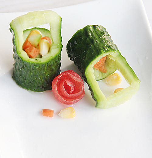 整合6种家常蔬菜摆盘花样图切法24