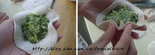 图解详细的柳叶饺子的包法1