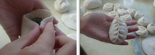 图解详细的柳叶饺子的包法3