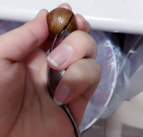 图解没有开果器怎么打开夏威夷果的开壳方法4