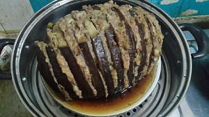 清蒸茄子夹肉馅4