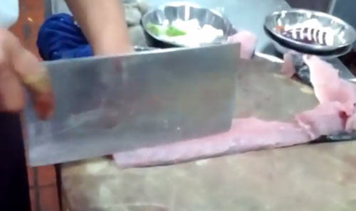 松子鱼刀工的做法-在家用刀怎么简单快速切好松子鱼图解8