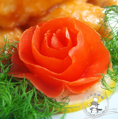 西红柿怎么切花-图解西红柿花的切法10