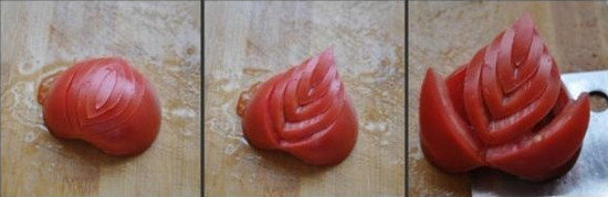 西红柿怎么切花-图解西红柿花的切法11