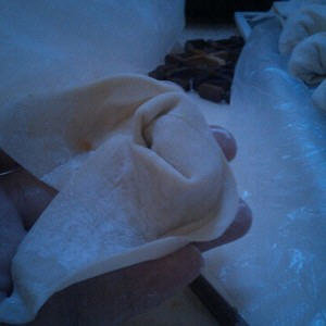 四川三角形抄手怎么包-图解四川三角皮抄手包法6