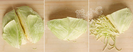 图解圆白菜怎么切丝-炸猪排超细的圆白菜细丝怎么切3
