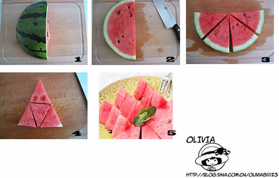 西瓜果盘怎么切最漂亮-图解好看西瓜摆盘的5种优雅切法5