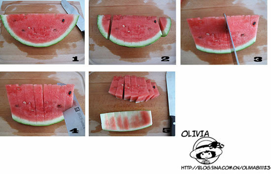 西瓜果盘怎么切最漂亮-图解好看西瓜摆盘的5种优雅切法7