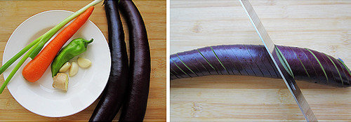 图文教程：茄子切蓑衣花刀1