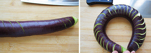 图文教程：茄子切蓑衣花刀2