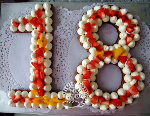 颜值高的18岁数字生日蛋糕13