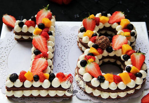 颜值高的18岁数字生日蛋糕14