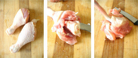 如何给鸡腿去骨-图解两种鸡腿去骨头的方法5