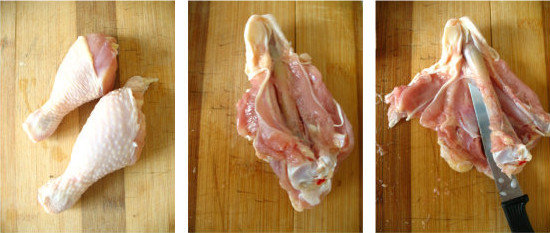 如何给鸡腿去骨-图解两种鸡腿去骨头的方法7