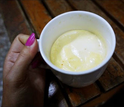 微波炉做焦糖布丁7