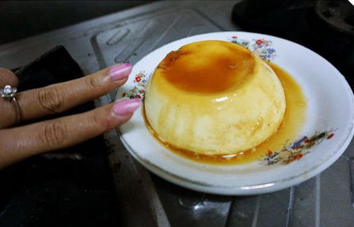 微波炉做焦糖布丁8