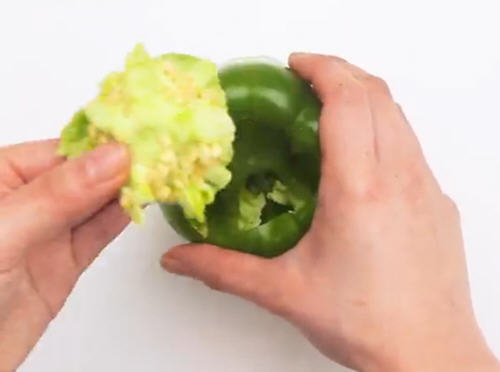 青椒怎么去籽-图解虎皮青椒快速去籽方法4