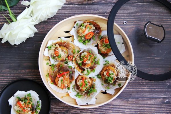 清蒸的蒜蓉粉丝蒸扇贝-清蒸扇贝的做法11