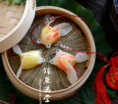 年夜饭菜：八珍盛宴锦鱼满堂(奶黄金鱼果)11