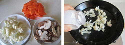 香菇花菜炒胡萝卜1