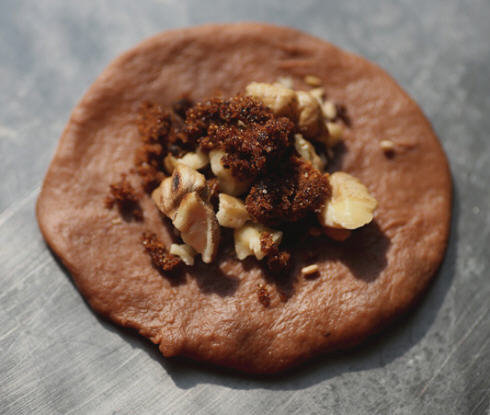 红糖豆沙核桃包子5