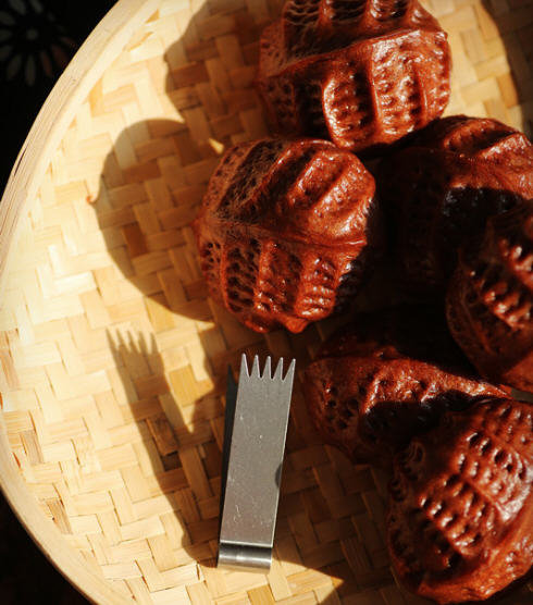 红糖豆沙核桃包子9