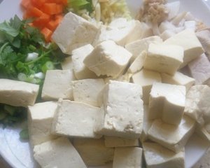 鲜掉眉毛的【虾酱烧豆腐】1