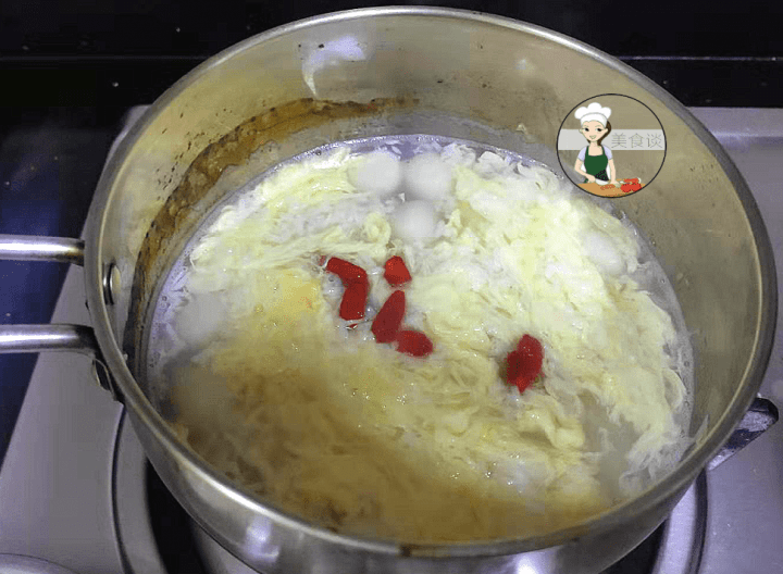 【酒酿小汤圆蛋花汤】驱寒暖身补气血，对女人好！12