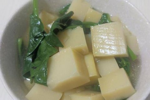 木耳菜米豆腐汤怎么做好吃-木耳菜米豆腐汤的做法1