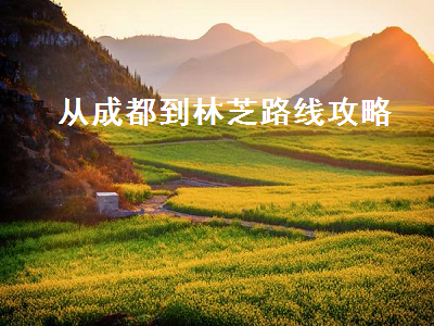 从成都到林芝路线攻略(成都到林芝的路线)2