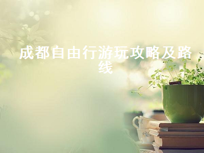 成都自由行游玩攻略及路线（成都的自由行攻略）2