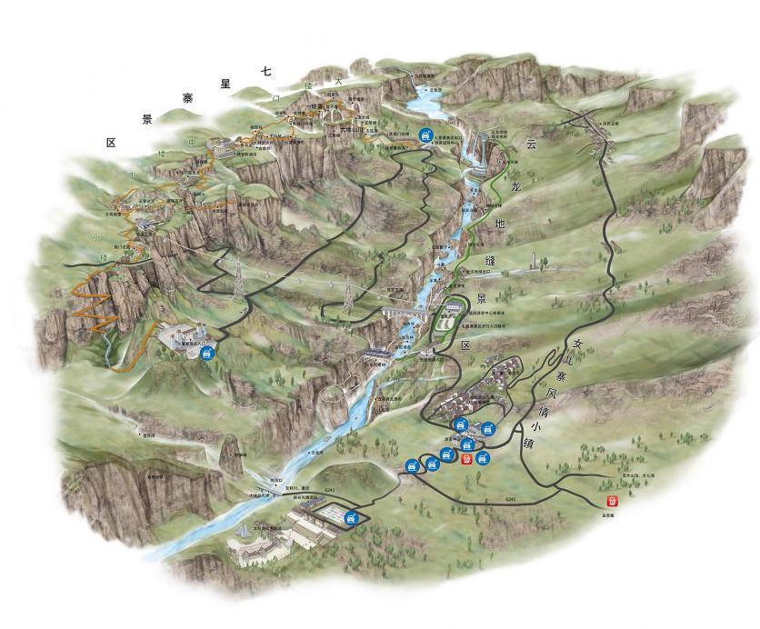 七星寨景区全图 恩施七星寨景区游览图2
