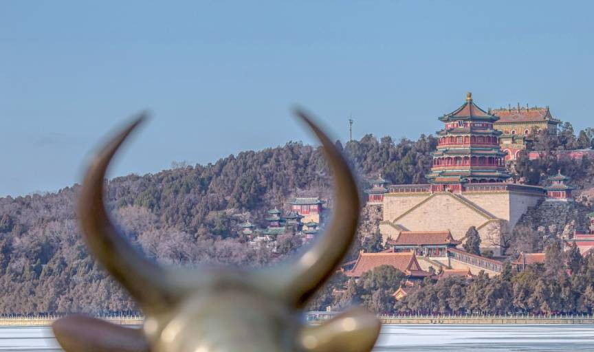 原创 冬游颐和园——观燕山日落，赏金光穿洞5