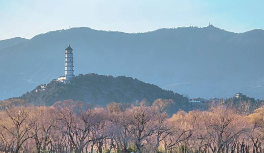 原创 冬游颐和园——观燕山日落，赏金光穿洞7